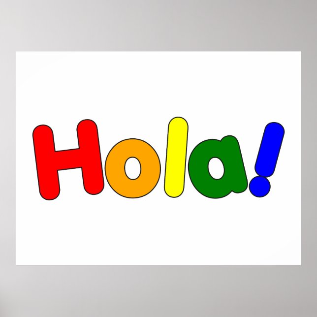 Spanish Rainbow Hello : Espanol Iris Hola Poster (Front)