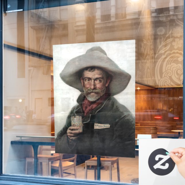 Spanish Ranchero Cowboy in Old West Saloon (Cafe Window)