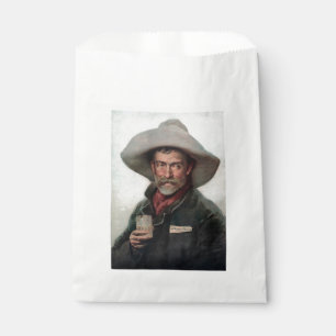 Spanish Ranchero Cowboy in Old West Saloon Favour Bag
