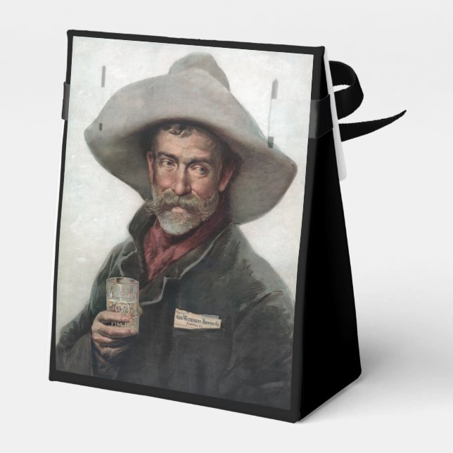 Spanish Ranchero Cowboy in Old West Saloon Favour Box (Back Side)