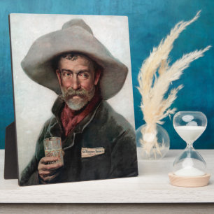 Spanish Ranchero Cowboy in Old West Saloon Plaque