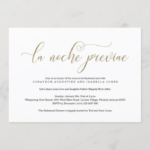 Spanish Rehearsal Dinner Invitation