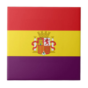 Spanish Republican Flag - Bandera República Espa Tile