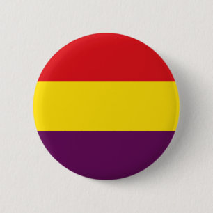 Spanish Republican Flag República Española Butto 6 Cm Round Badge