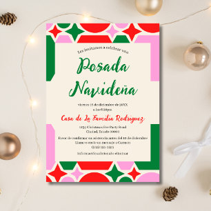 Spanish Retro Festive Posada  Navideña Christmas Invitation
