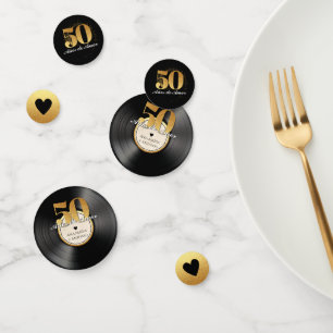 Spanish Retro Vinyl Record 50th Anniversary Confetti