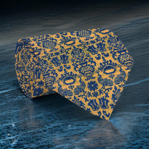Spanish Rich Navy Gold Renaissance  Tie
