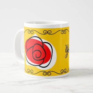 Spanish Rose Border Name mug jumbo