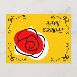 Spanish Rose Corners Birthday landscape Postcard