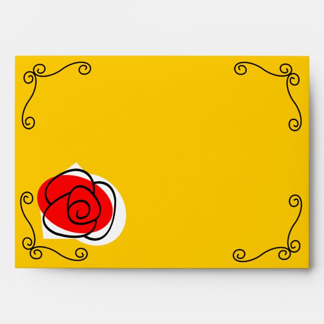 Spanish Rose Corners envelope (Front)