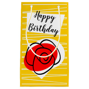 Spanish Rose Happy Birthday small Gift Bag