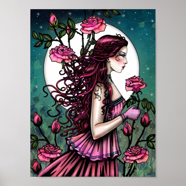 Spanish Rose Mystical Fantasy Art  Molly Harrison Poster (Front)