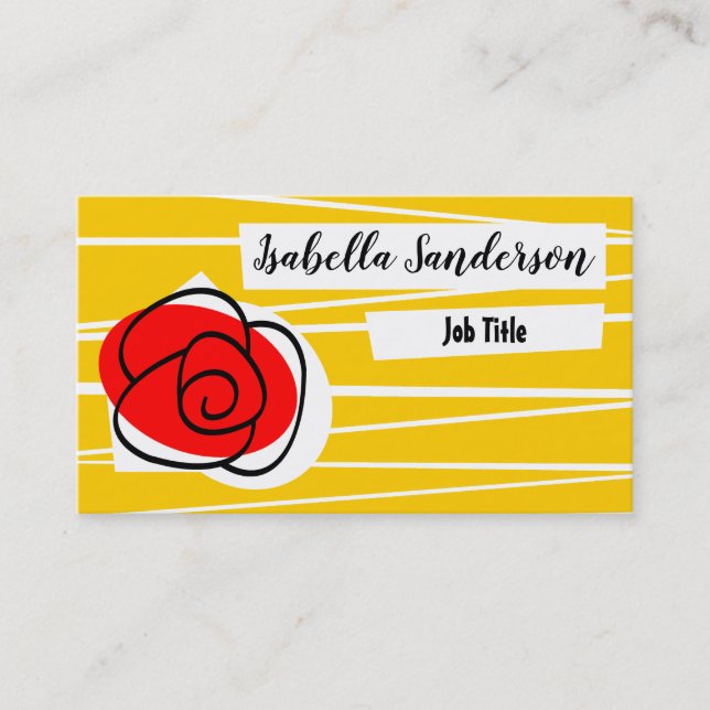 Spanish Rose Name Title business card (Front)