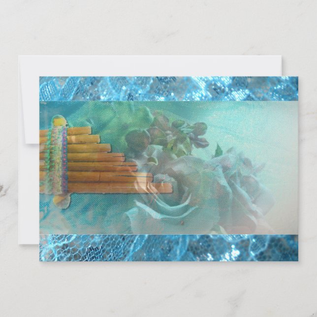 Spanish Rose Native Aztec Peru quinceanera invite (Front)