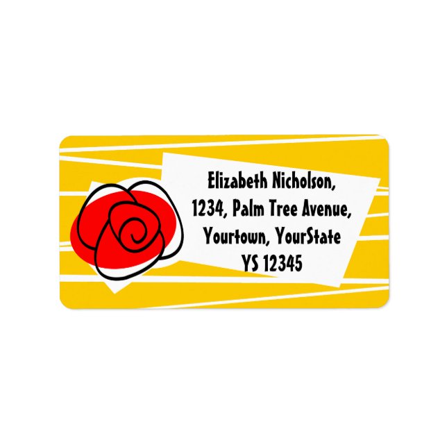 Spanish Rose shipping label (Front)