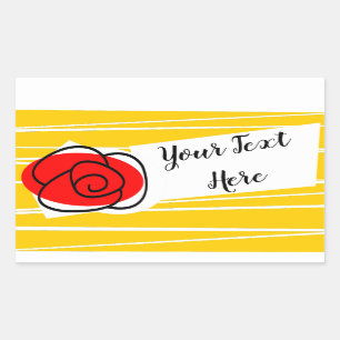 Spanish Rose Text rectangle Rectangular Sticker