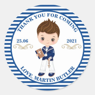 Spanish Sailor Boy First Holy Communion Sticker