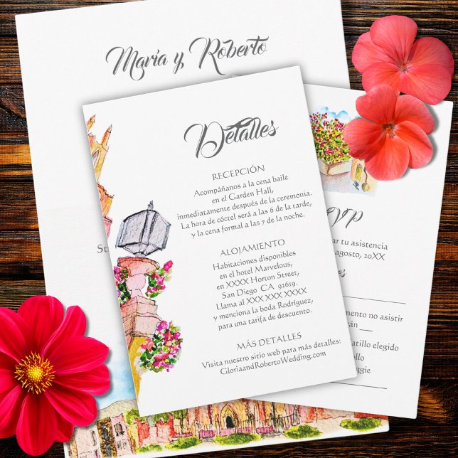 Spanish, San Miguel Allende Wedding Details Card (Creator Uploaded)