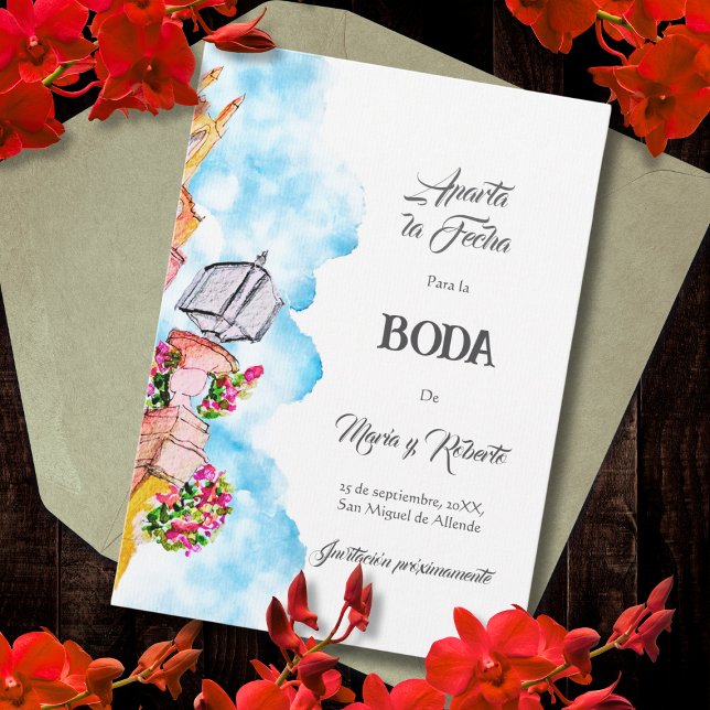 Spanish San Miguel de Allende Save the Date Invitation (Creator Uploaded)