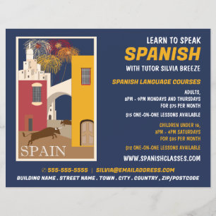 Spanish Scene, Spanish Language Course Advertising Flyer