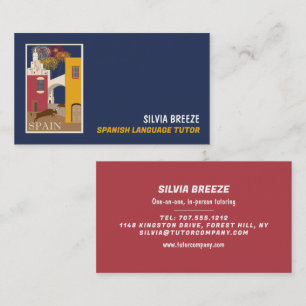 Spanish Scene, Spanish Language Tutor, Teacher Business Card