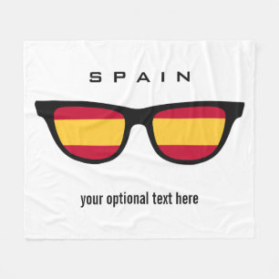 Spanish Shades custom text & colour fleece blanket