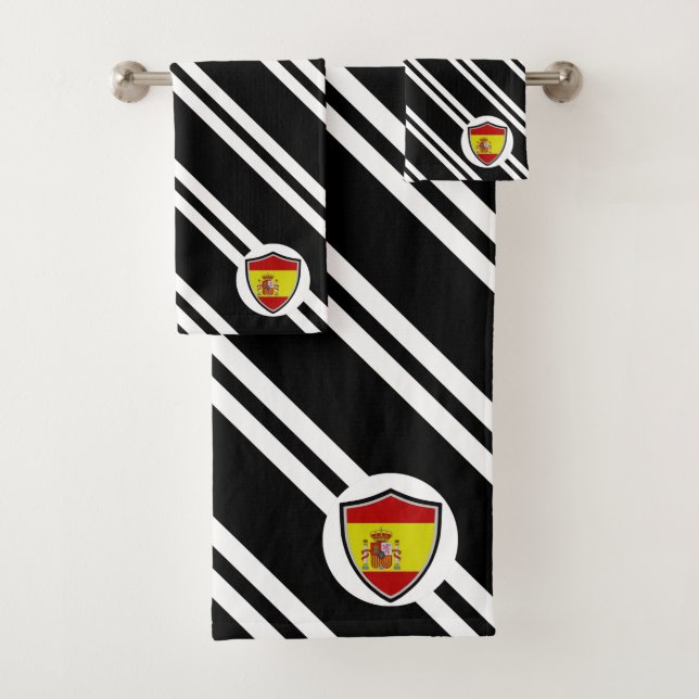 Spanish shield flag bath towel set (Insitu)