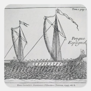 Spanish Ship' Square Sticker