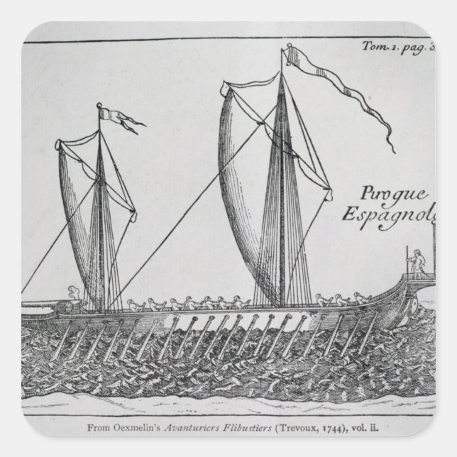 Spanish Ship' Square Sticker (Front)