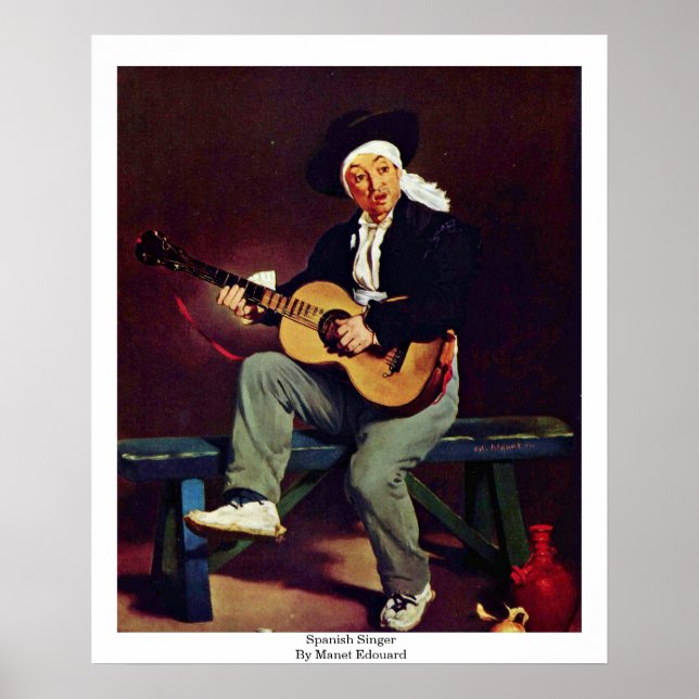 Spanish Singer By Manet Edouard Poster (Front)