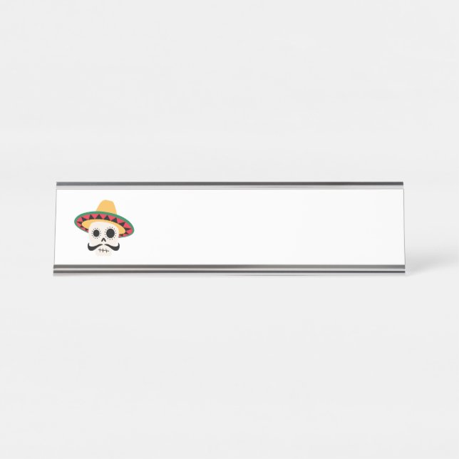 Spanish Skull Desk Name Plate (Front)
