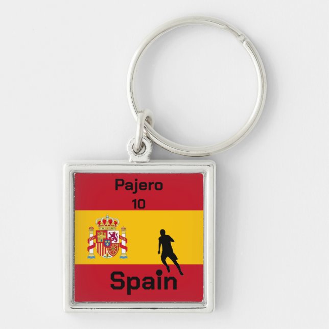 Spanish Soccer, customisable  Key Ring (Front)