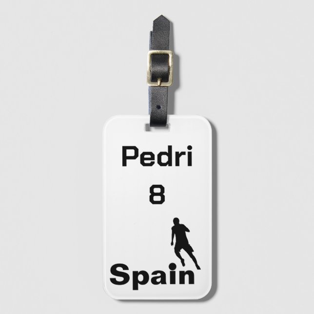 Spanish Soccer, customisable Luggage Tag (Front Vertical)
