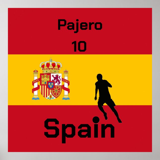Spanish Soccer, customisable  Poster (Front)