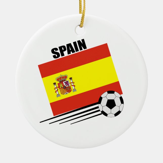 Spanish Soccer Team Ceramic Tree Decoration (Front)