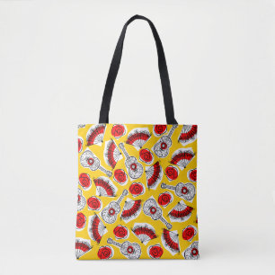 Spanish Souvenirs all over tote red back Bag