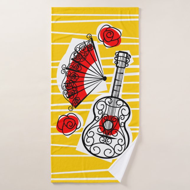 Spanish Souvenirs Bath towel (Bath Towel)