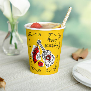 Spanish Souvenirs Birthday Paper Cups