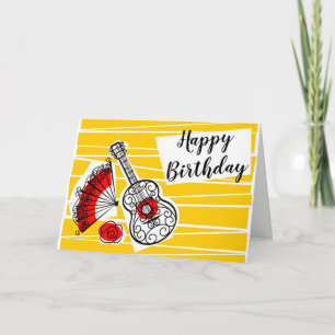 Spanish Souvenirs Birthday Text landscape Card