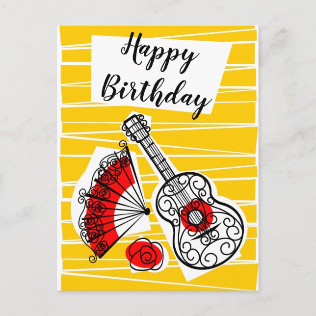 Spanish Souvenirs Birthday vertical Postcard (Front)