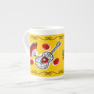 Spanish Souvenirs Border Name mug bone china