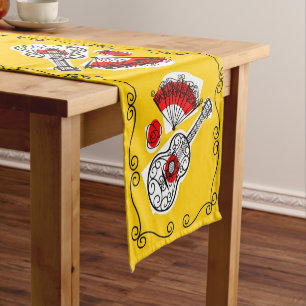 Spanish Souvenirs Border table runner 14 X 72