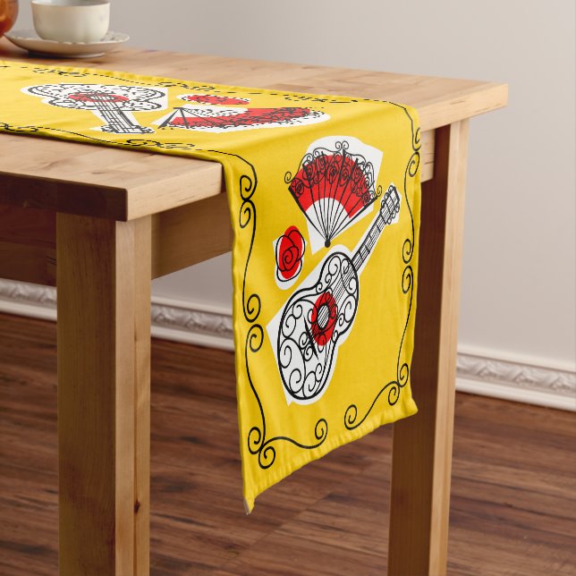 Spanish Souvenirs Border table runner 14 X 72 (In Situ)