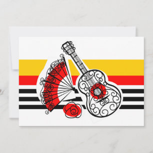 Spanish Souvenirs Classic Stripe horizontal Invitation