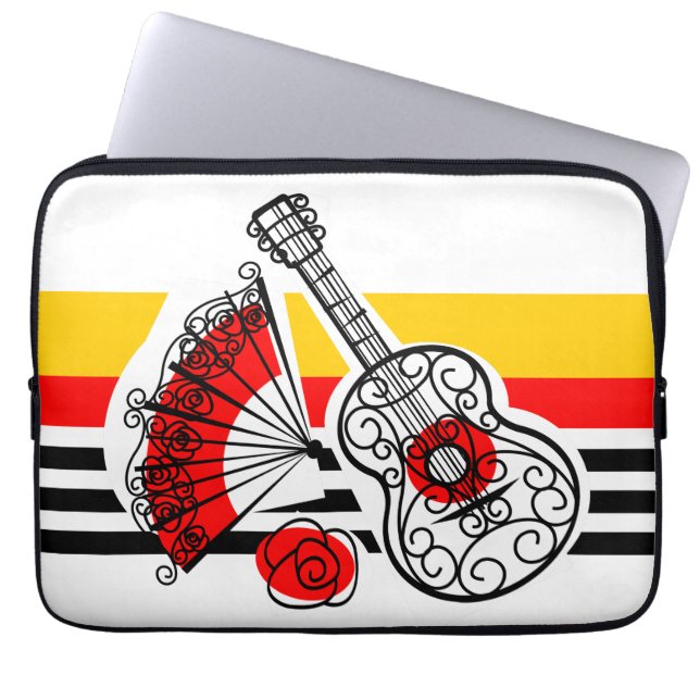 Spanish Souvenirs Classic Stripe laptop sleeve (Front)