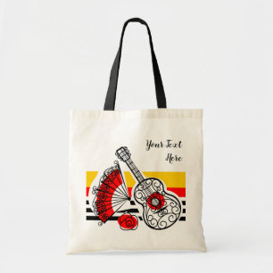 Spanish Souvenirs Classic Stripe Text tote Bag