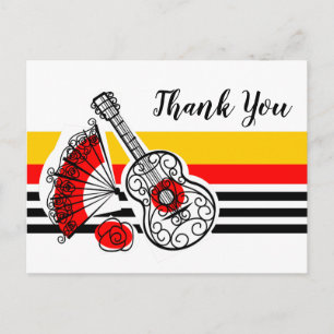 Spanish Souvenirs Classic Thank You landscape Postcard
