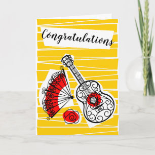 Spanish Souvenirs Congratulations Inside Text Card