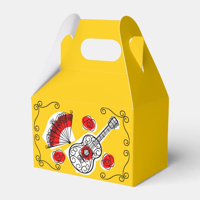 Spanish Souvenirs Corners favour box (Front Side)