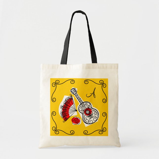 Spanish Souvenirs Corners Monogram tote Bag (Front)